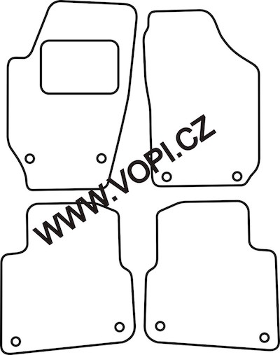 Textil-Autoteppiche Škoda Roomster 03/2008 -  Autofit (4312)